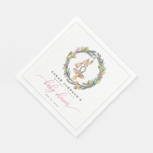 Merry Little Baby Shower Luncheon Napkins Serviette (Ecke)
