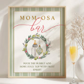 Merry Little Baby Shower Mama-osa Bar Sign Poster