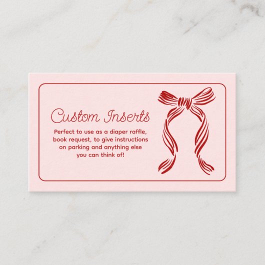 Merry Little Baby Shower Matching Insert  (Vorderseite)