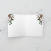 Merry Little Baby Shower Moderne Weihnachten Dankeskarte (Innenseite)