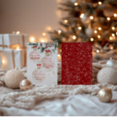 Merry Little Baby Shower Moderne Weihnachten Einladung