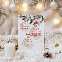 Merry Little Baby Shower Moderne Weihnachten