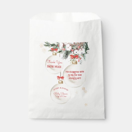 Merry Little Baby Shower Moderne Weihnachten Geschenktütchen (Vorderseite)