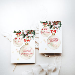 Merry Little Baby Shower Moderne Weihnachtsbücher Begleitkarte