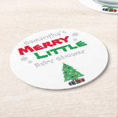 Merry Little Baby Shower Runder Pappuntersetzer (Angewinkelt)
