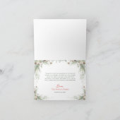 Merry Little Baby Shower Santa Clothesline Dankeskarte (Innenseite)