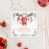 Merry Little Baby Shower Santa Clothesline Serviette (Beispiel)