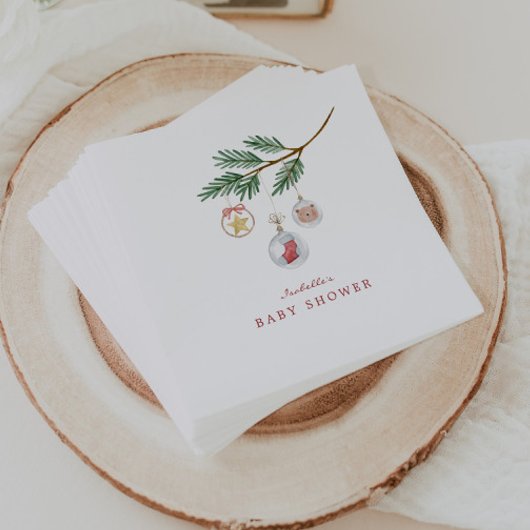 Merry Little Baby Shower Serviette