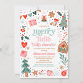 Merry Little Baby Shower Weihnachtsdusche Einladung (Vorderseite)