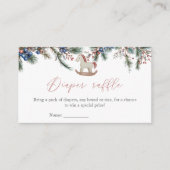 Merry Little Baby Shower Weihnachtsmann Windeln Ra Begleitkarte (Vorderseite)