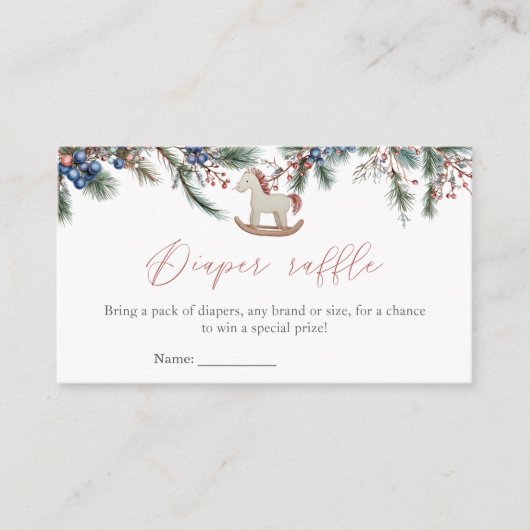 Merry Little Baby Shower Weihnachtsmann Windeln Ra Begleitkarte (Vorderseite)