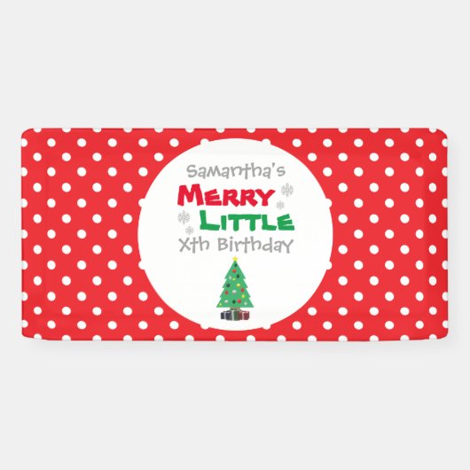 Merry Little Birthday Banner (Horizontal)