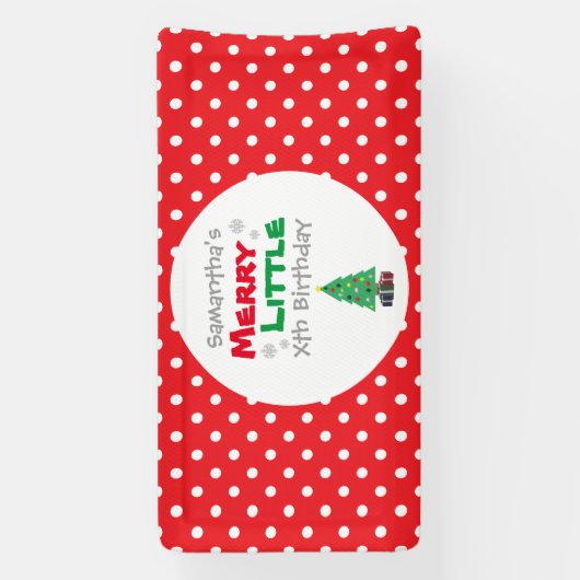 Merry Little Birthday Banner (Vertikal)