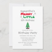 Merry Little Birthday Einladung (Vorderseite)