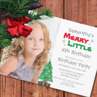 Merry Little Birthday Einladung