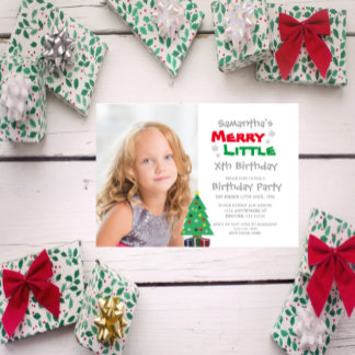 Merry Little Birthday Einladung