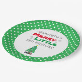 Merry Little Birthday Paper Plate Pappteller (Schrägansicht)