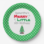 Merry Little Birthday Paper Plate Pappteller (Vorderseite)