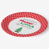 Merry Little Birthday Paper Plate Pappteller (Schrägansicht)