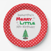 Merry Little Birthday Paper Plate Pappteller (Vorderseite)