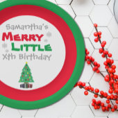 Merry Little Birthday Paper Plate Pappteller