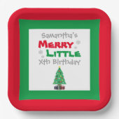 Merry Little Birthday Paper Plate Pappteller (Vorderseite)
