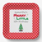 Merry Little Birthday Pappteller (Vorderseite)