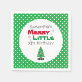 Merry Little Birthday Serviette (Vorderseite)