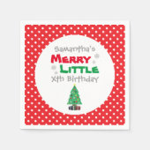 Merry Little Birthday Serviette (Vorderseite)