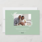 Merry Little Botanical Overlay Foto Feiertagskarte (Rückseite)