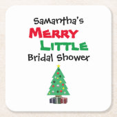 Merry Little Brautparty Rechteckiger Pappuntersetzer (Vorderseite)