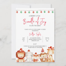 Merry Little Bundle of Joy, Christmas Baby Shower