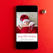 Merry Little Christmas 4 Foto Birth Ankündigung