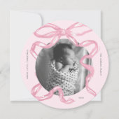 Merry Little Christmas Baby Bow Foto Weihnachten (Vorderseite)