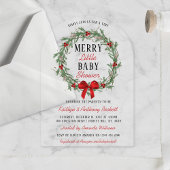 Merry Little Christmas Baby Shower Acryleinladungen