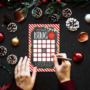 Merry Little Christmas Baby Shower Bingo Spiel