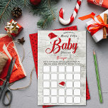 Merry Little Christmas Baby Shower Bingo Spiel<br><div class="desc">Diese Bingokarten sind perfekt für jeden, der dieses Weihnachtsfest ein Baby duscht. Fügen Sie einfach diese Bingokarten hinzu, wenn Sie Ihre passenden Babydusche-Einladungen schicken, können Ihre Gäste dann jedes Quadrat mit jedem Geschenk ausfüllen, das sie für das Baby an der Dusche halten, fünf in irgendeine Richtung gewinnt einen Preis! Matching-Elemente...</div>