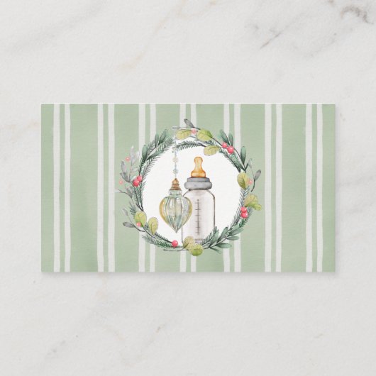 Merry Little Christmas Baby Shower Books for Baby Begleitkarte (Rückseite)