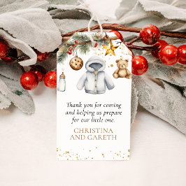 Merry Little Christmas Baby Shower Danke, dass Sie Geschenkanhänger