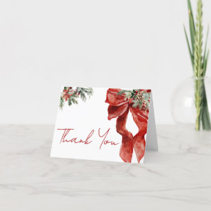 Merry Little Christmas Baby Shower Dankeskarte