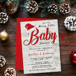 Merry Little Christmas Baby Shower Einladung