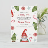 Merry Little Christmas Baby Shower Einladung (Stehend Vorderseite)