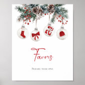 Merry Little Christmas Baby Shower Favoriten Poster (Vorne)