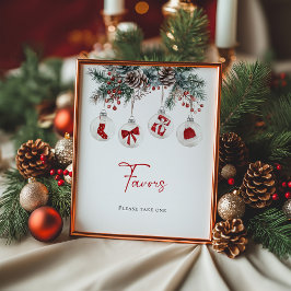 Merry Little Christmas Baby Shower Favoriten Poster