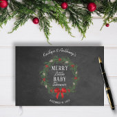 Merry Little Christmas Baby Shower Gästebuch