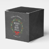 Merry Little Christmas Baby Shower Geschenkschachtel (Vorderseite)