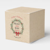 Merry Little Christmas Baby Shower Geschenkschachtel (Vorderseite)