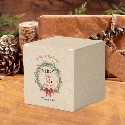 Merry Little Christmas Baby Shower Geschenkschachtel