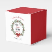 Merry Little Christmas Baby Shower Geschenkschachtel (Vorderseite)