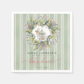Merry Little Christmas Baby Shower Paper Napkin Serviette (Vorderseite)